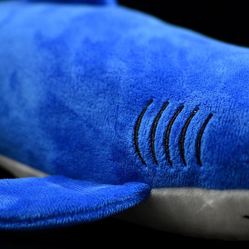 צעצוע קטיפה ממולא רך כריש כחול