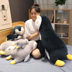 企鹅身体枕头软填充毛绒玩具