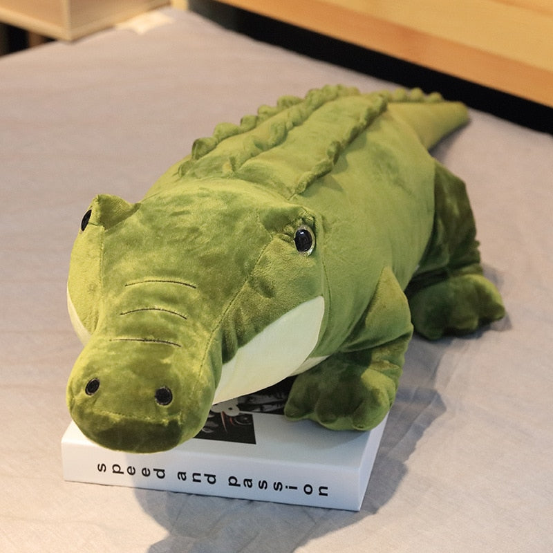 Brinquedo de pelúcia macio de crocodilo verde