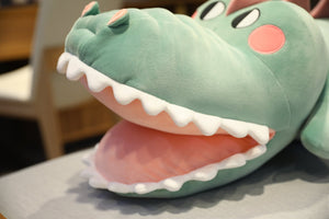 Toothy Cartoon Crocodile Soft Stuffed Plush Pillow Toy