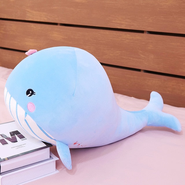 צעצוע כרית כרית קטיפה ממולא לווייתן גדול