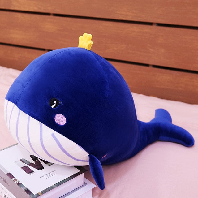 大鲸鱼软填充毛绒抱枕垫玩具