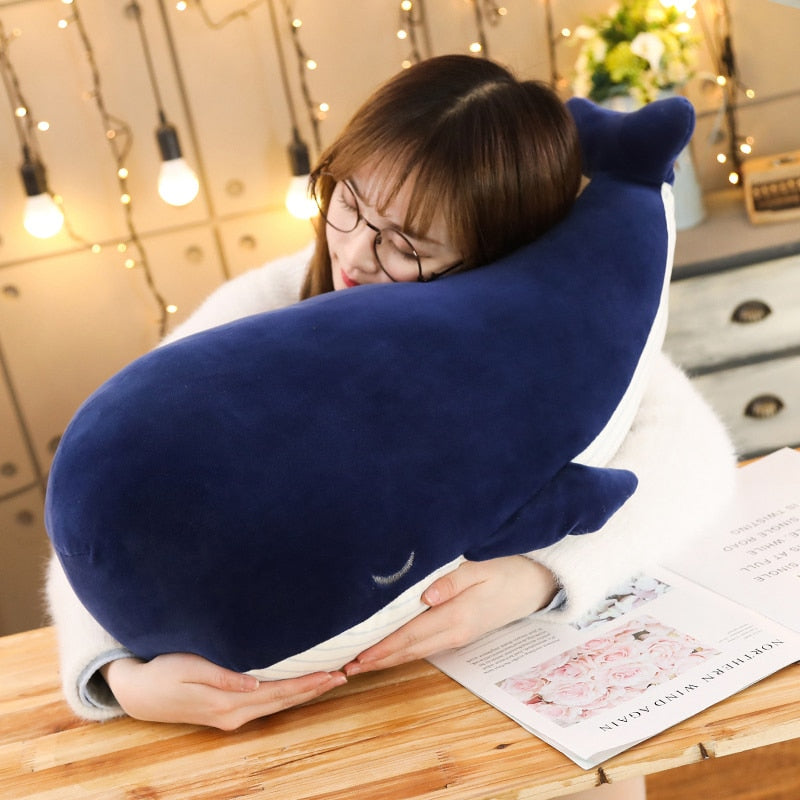 蓝鲸软毛绒抱枕玩具