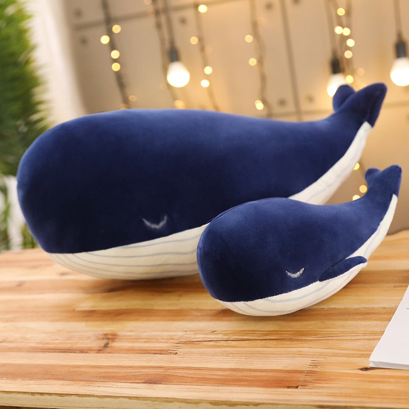 Blauwal weich gefülltes Plüsch-Kissen-Spielzeug