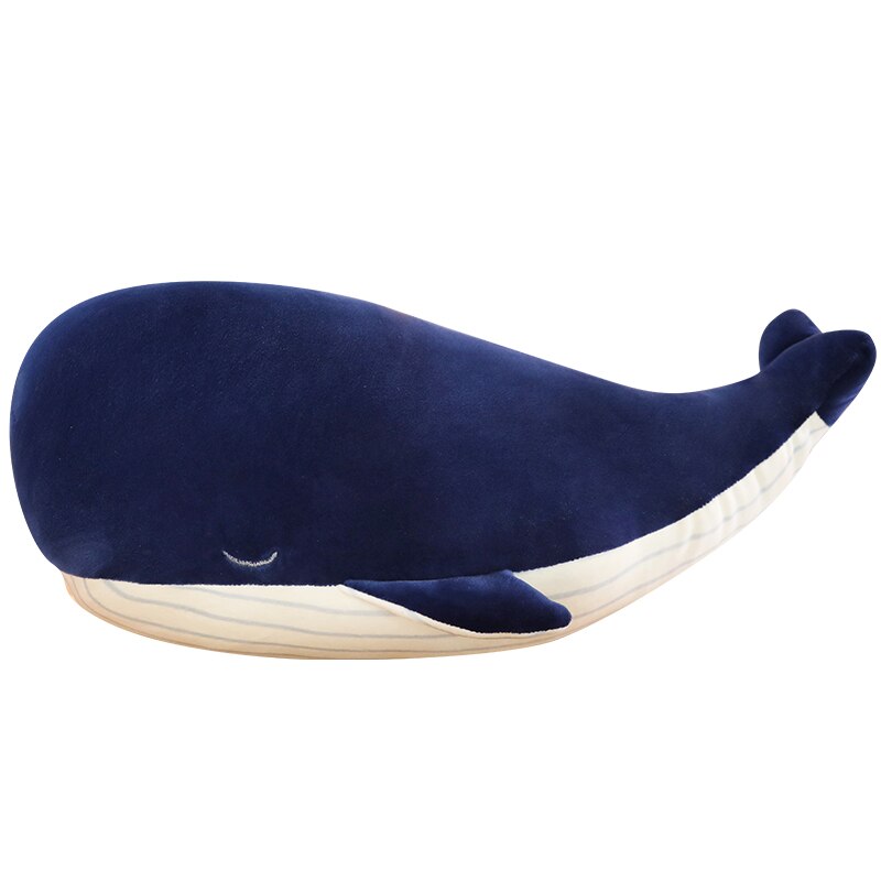 Almofada de pelúcia macia baleia azul