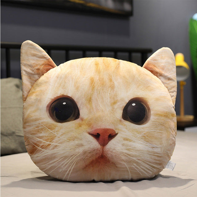 Roztomilá kočičí tváří vycpaný polštářek dekorační hračka