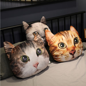 Cute Cat Faces Stuffed Pillow Cushion Decor Toy