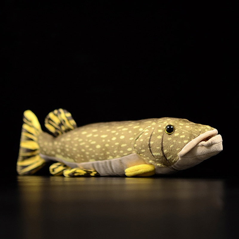 Northern Pike Fish צעצוע קטיפה ממולא רך