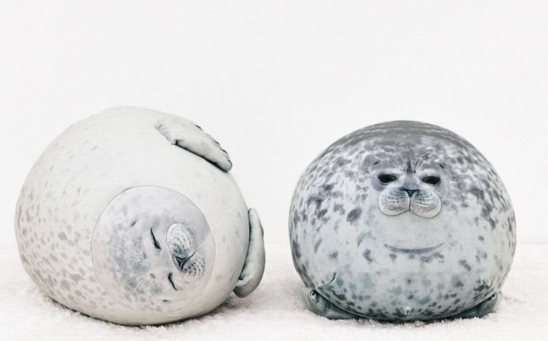 Polštář s měkkým vycpaným plyšovým polštářem Seal
