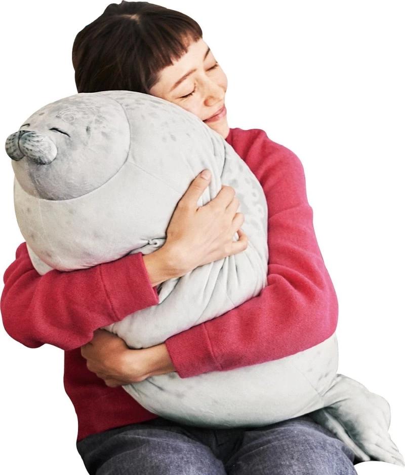 Chubby Blob Zeehondenkussen, gevulde pluche speelgoedzeehond, zacht katoen, knuffelkussen, pop, oceaandieren, geschenken voor kinderen en volwassenen, 60 cm Chubby Blob Zeehondenkussen, gevulde pluche speelgoedzeehond, zacht katoen, knuffelkussen, pop, oceaandieren, geschenken voor kinderen en volwassenen, 60 cm
