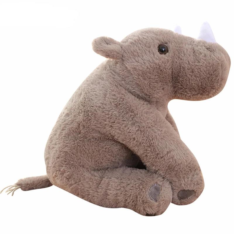Brinquedo de pelúcia macio rinoceronte