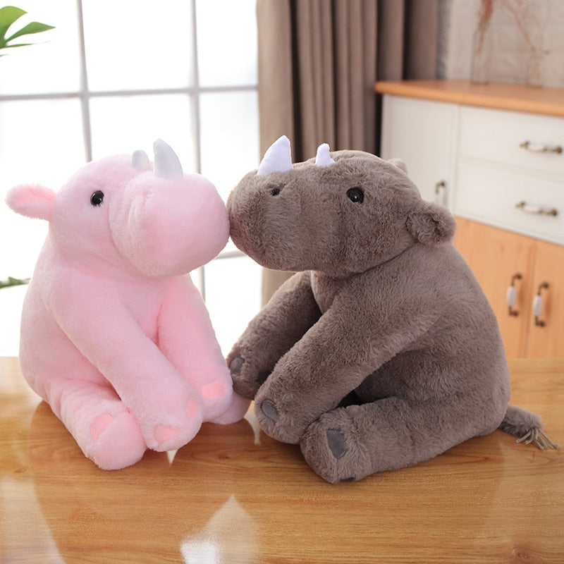 Brinquedo de pelúcia macio rinoceronte