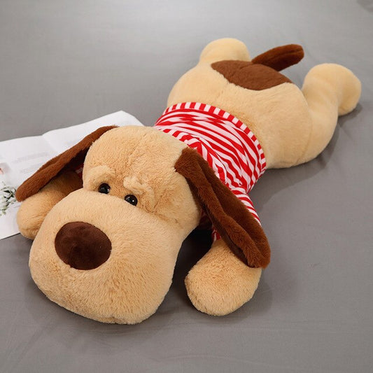 Câine uriaș de jucărie moale umplută cu pernă de pluș