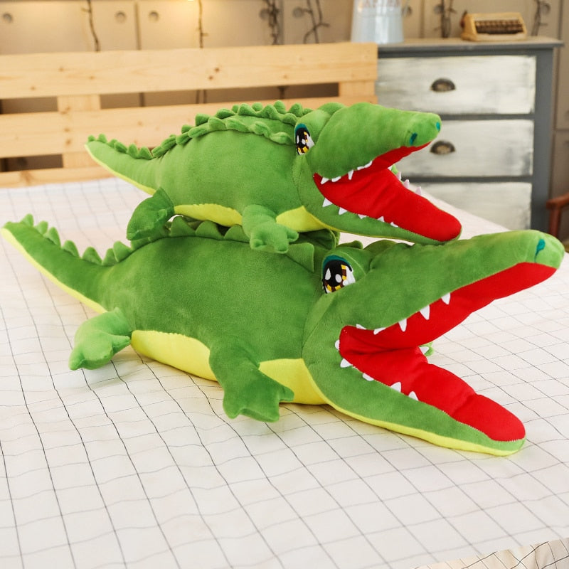 巨型鳄鱼软填充毛绒枕头玩具