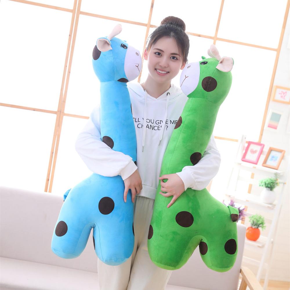 Jucărie de pluș moale cu girafă colorată mare