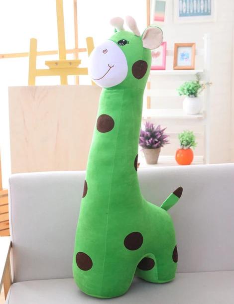Brinquedo de pelúcia macio de pelúcia grande girafa colorida