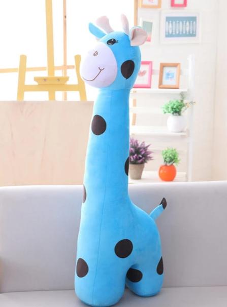 Jucărie de pluș moale cu girafă colorată mare