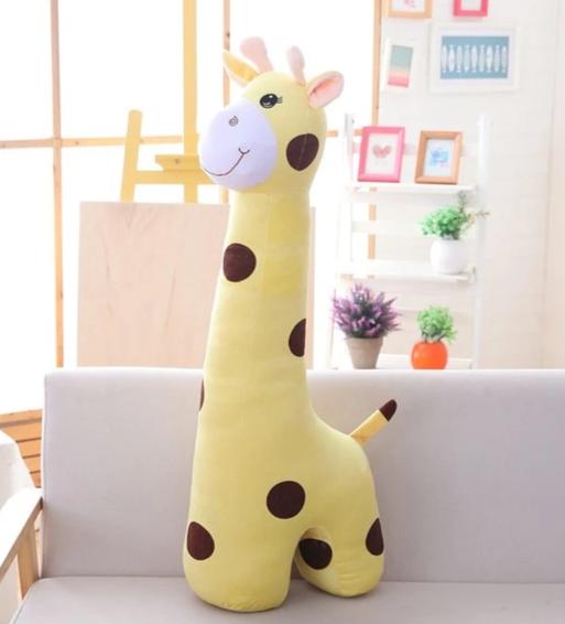 Stor färgad giraff mjuk plyschleksak