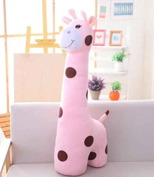 Grande peluche colorato con giraffa