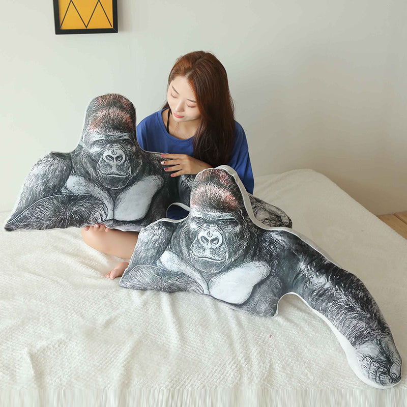 猛男大猩猩猿填充抱枕靠垫玩具