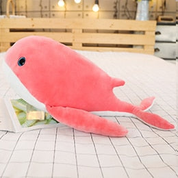 Jucărie cu pernă de pluș umplută cu balenă mare