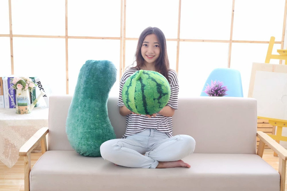Jucărie de pluș moale umplută cu pepene verde