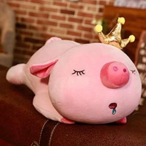 Crown Cute Pig Soft Stuffed Plüsch Kissen Spielzeug