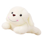 Brinquedo de pelúcia macio de pelúcia grande para cachorrinho branco