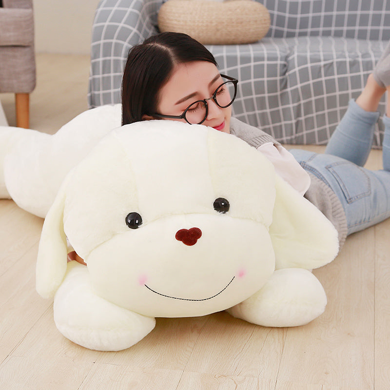 Large White Puppy Dog Soft Stuffed Plush Toy