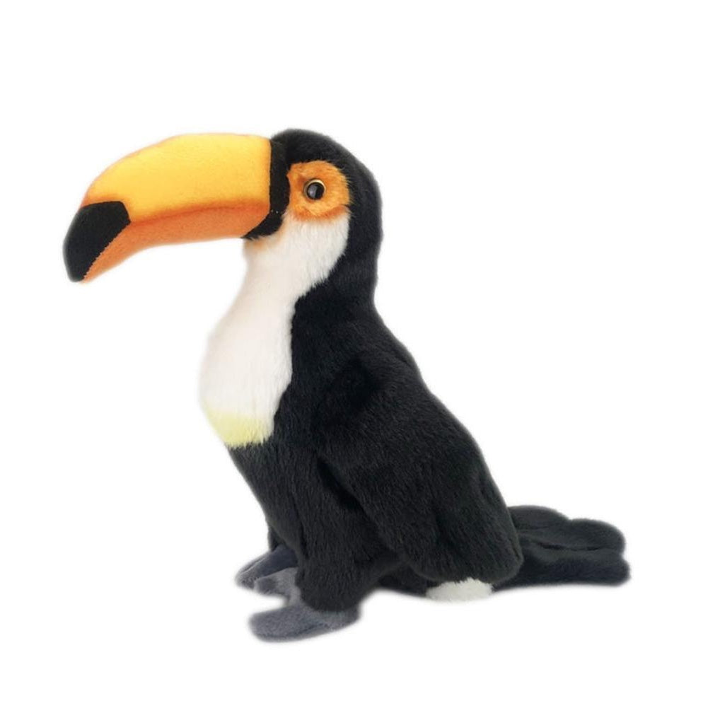 Brinquedo de pelúcia macio de pelúcia de pássaro tucano realista