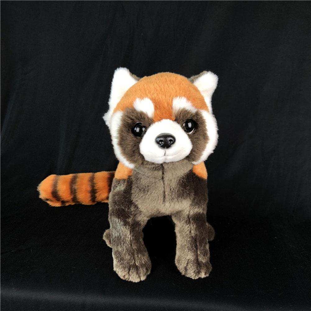 Brinquedo de pelúcia macio de panda vermelho realista
