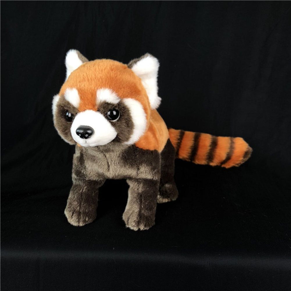 Giocattolo di peluche ripieno morbido Panda rosso realistico