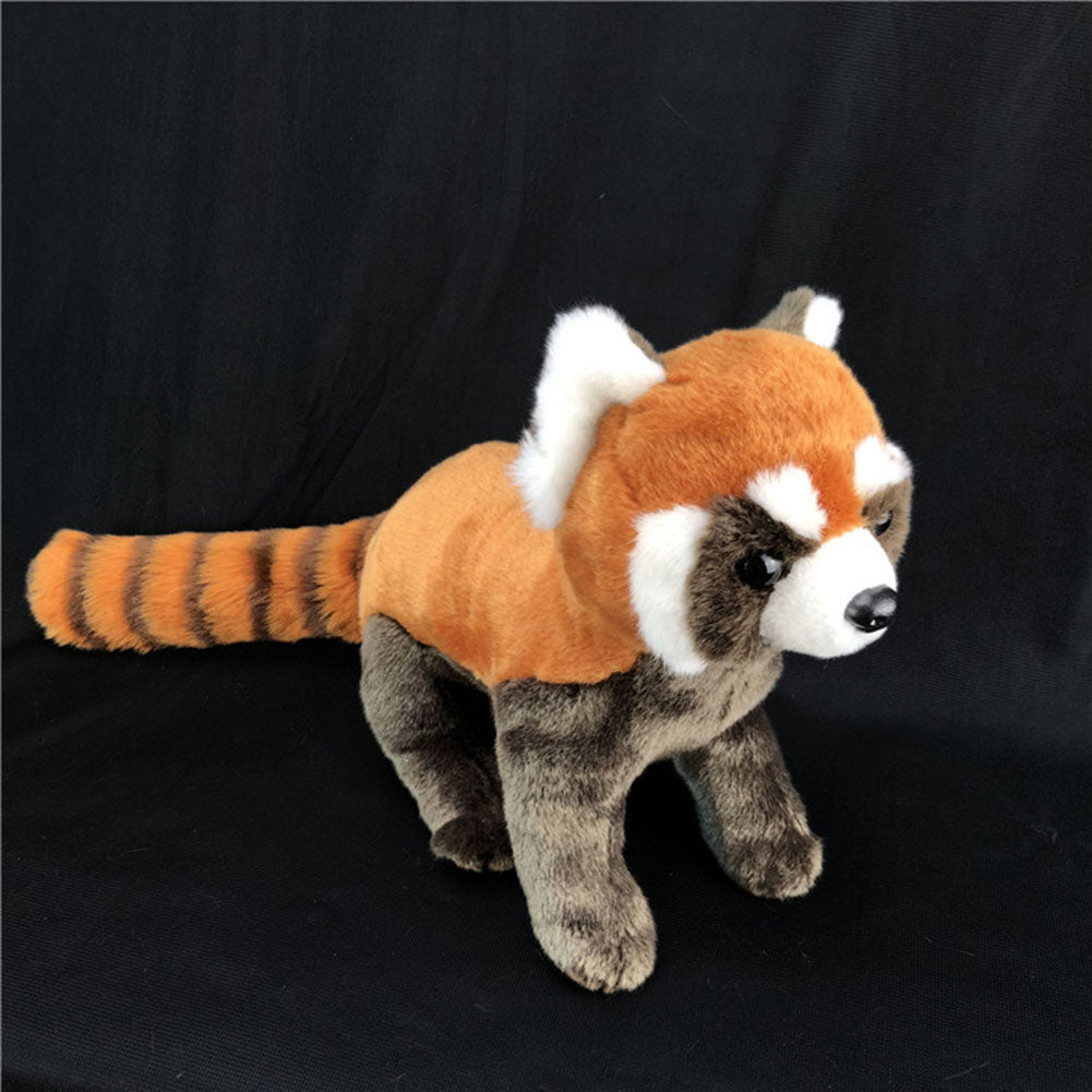 Giocattolo di peluche ripieno morbido Panda rosso realistico