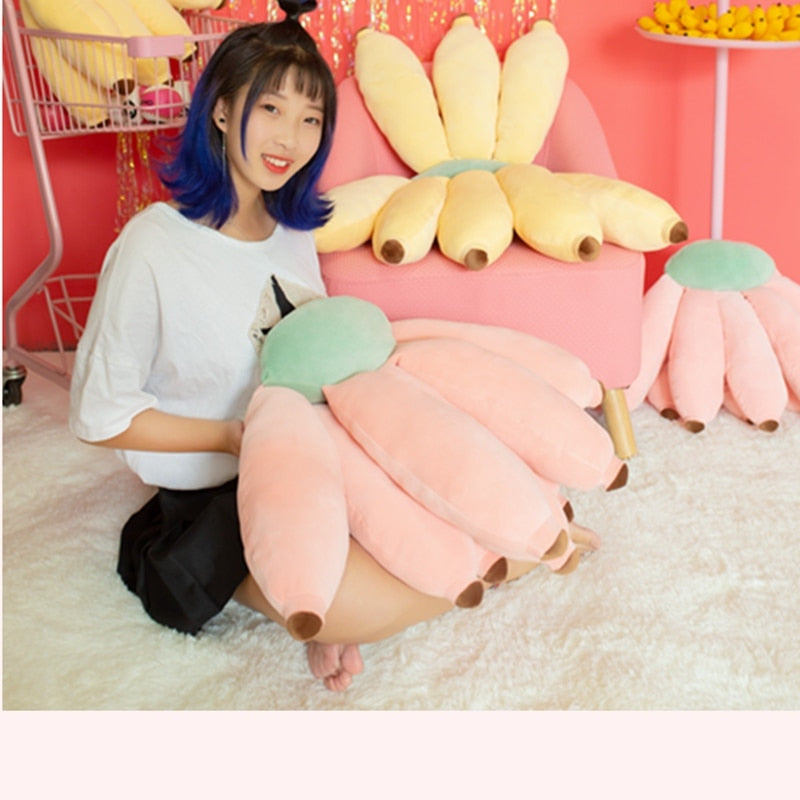 巨型香蕉垫软填充毛绒枕头玩具