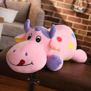 Colored Cow Soft Stuffed Plush Pillow Toy
