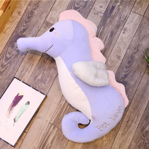 Large Pastel Seahorse Soft Stuffed Plush Toy
