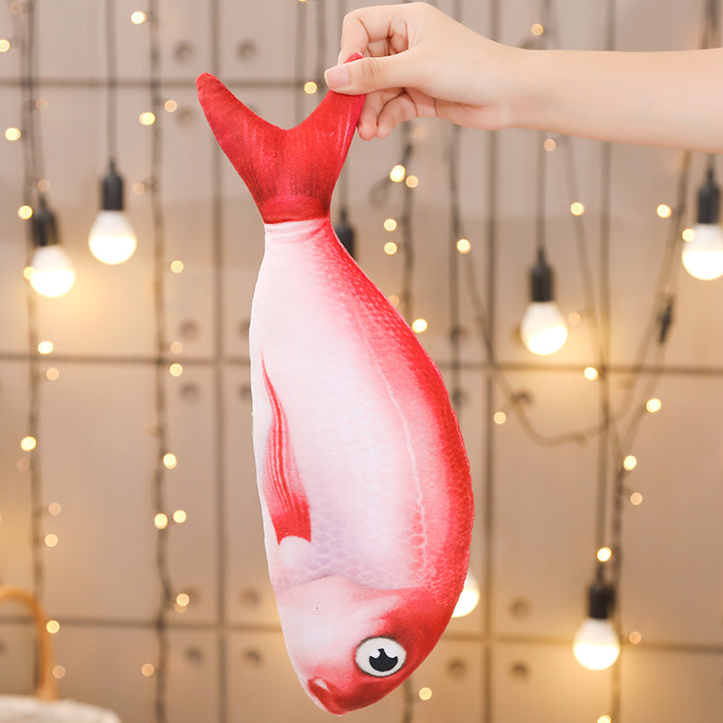 Jucărie cu pernă de pluș moale de pește roșu