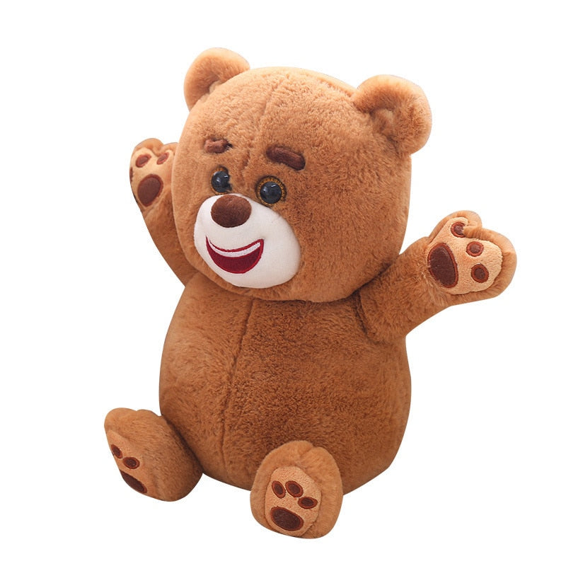 Süßer glücklicher Teddybär, weiches Plüschtier
