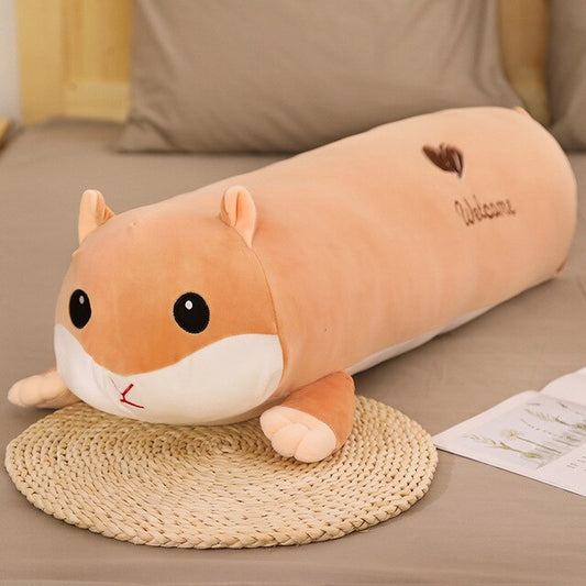 Hamster uriaș moale umplut jucărie de pluș cu pernă