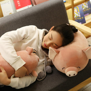Pink Sleepy Pig Pillow Soft Stuffed Plush Toy