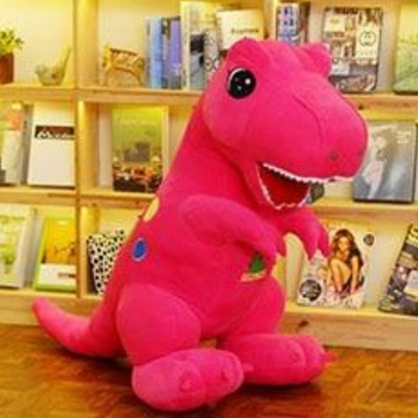 Jucărie de pluș umplută cu dinozaur tiranozaur mare colorat