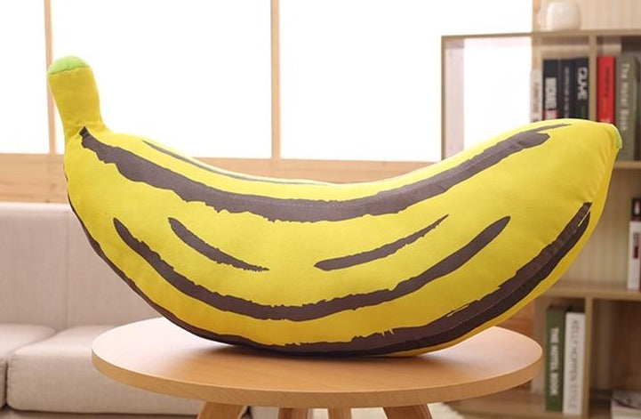 Banane in voller Größe, weich gefülltes Plüsch-Kissenspielzeug