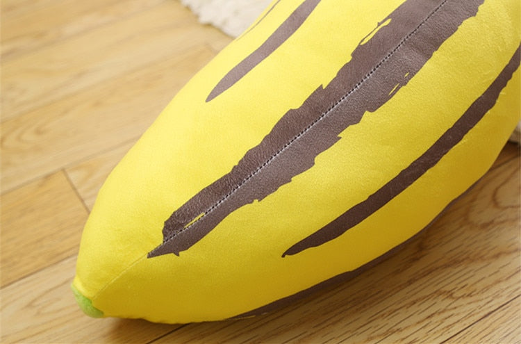 Banane in voller Größe, weich gefülltes Plüsch-Kissenspielzeug