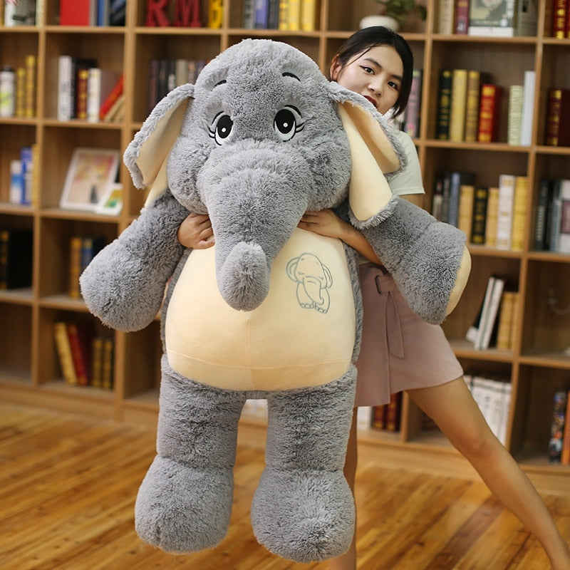 Brinquedo de pelúcia macio de pelúcia grande elefante