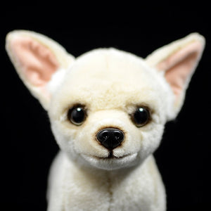 white plush chihuahua dog toys/stufeed white