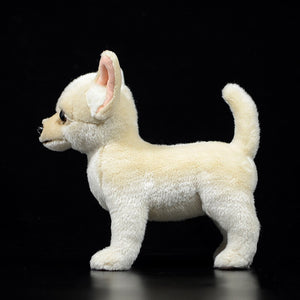 white plush chihuahua dog toys/stufeed white