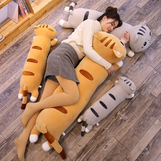 Long Cat Soft Stuffed Plush Pillow Toy