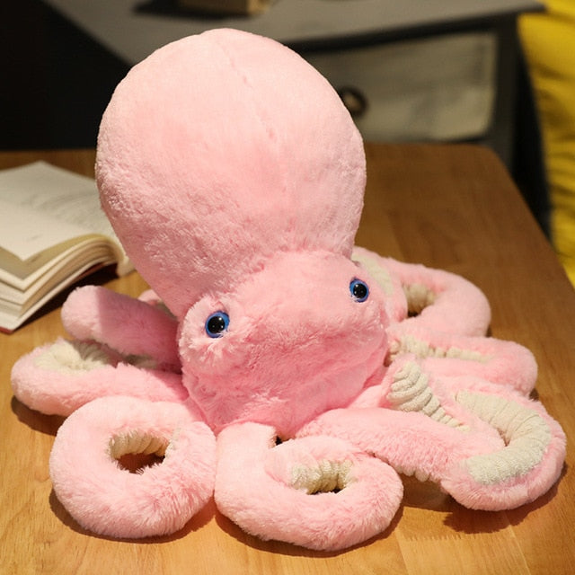 栩栩如生的章鱼毛绒毛绒玩具