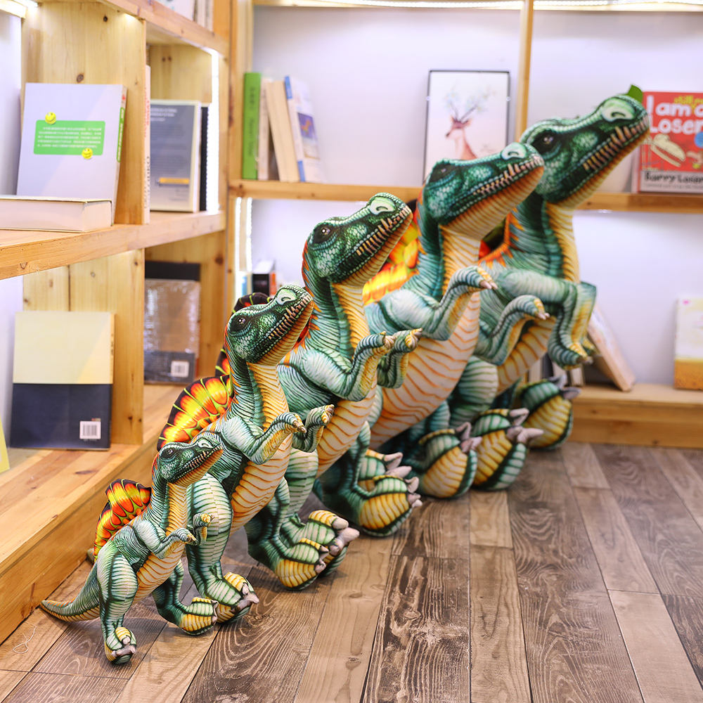 פסים ספינוזאורוס דינוזאור צעצוע קטיפה ממולא רך