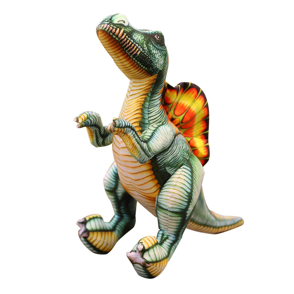 Jucărie de pluș moale din dinozaur Spinosaurus cu dungi
